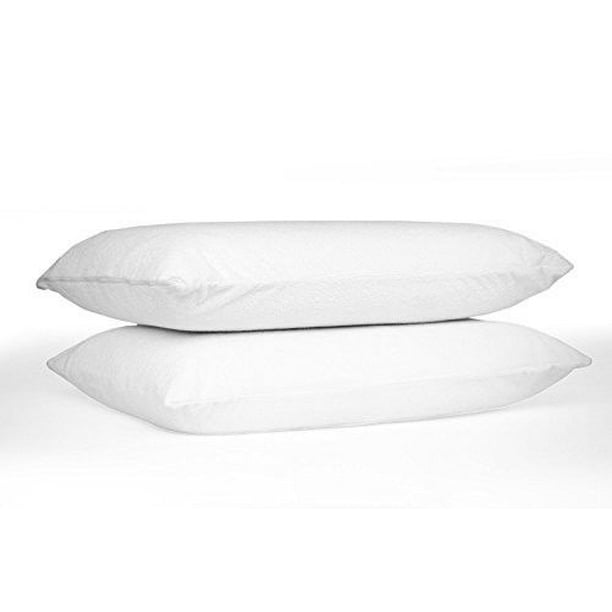 Waterproof Terry Pillow Protector Zip Cover Pair 100/% Cotton Non Allergic Soft